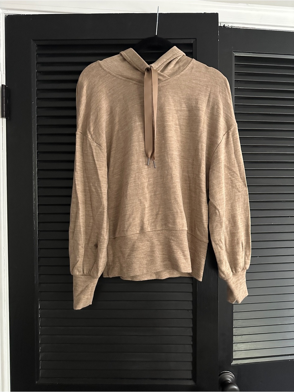 Women's Cozy Hooded Sweatshirt in Tan